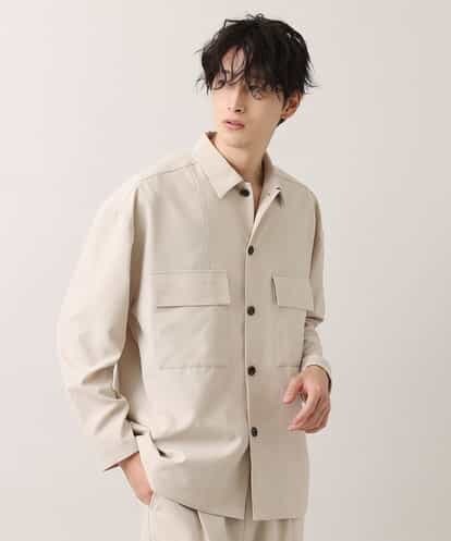 MKJDO71090 MK MICHEL KLEIN HOMME ビックCPOシャツ／REFLAXウェザークロス