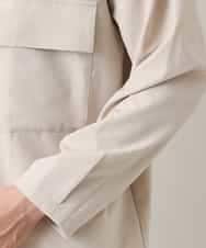 MKJDO71090 MK MICHEL KLEIN HOMME(MKミッシェルクランオム) ビックCPOシャツ／REFLAXウェザークロス アイボリー(80)