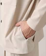 MKJDO71090 MK MICHEL KLEIN HOMME(MKミッシェルクランオム) ビックCPOシャツ／REFLAXウェザークロス アイボリー(80)