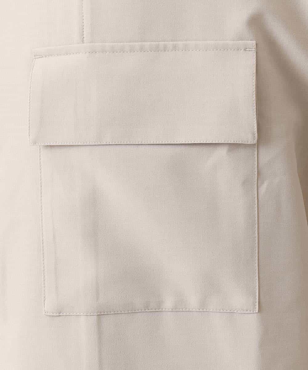 MKJDO71090 MK MICHEL KLEIN HOMME(MKミッシェルクランオム) ビックCPOシャツ／REFLAXウェザークロス アイボリー(80)