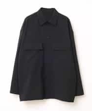 MKJDO71090 MK MICHEL KLEIN HOMME(MKミッシェルクランオム) ビックCPOシャツ／REFLAXウェザークロス ブラック(94)