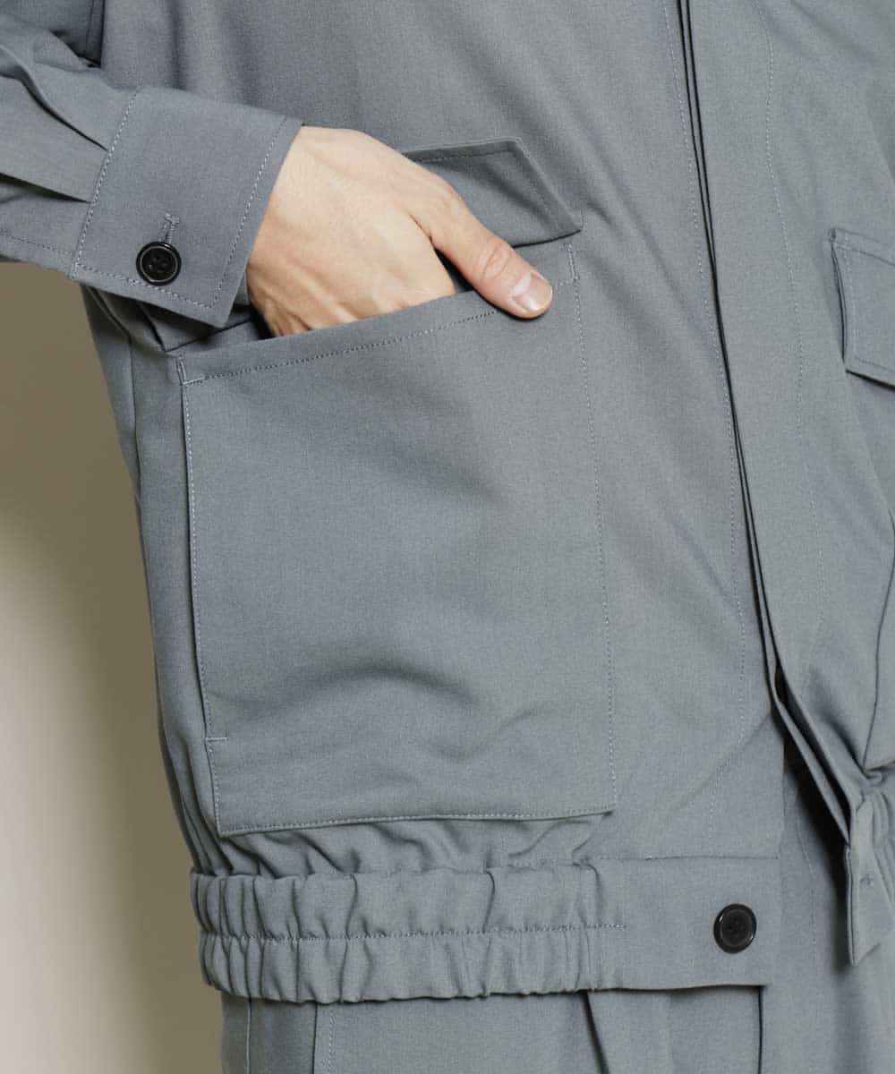 MKJDR31150 MK MICHEL KLEIN HOMME(MKミッシェルクランオム) スタンドブルゾン グリーン
