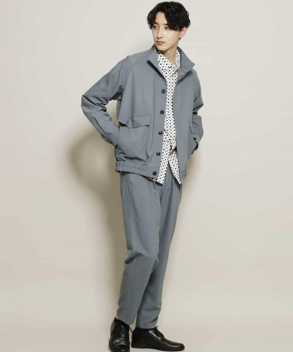 MKJDR31150 MK MICHEL KLEIN HOMME(MKミッシェルクランオム) スタンドブルゾン グリーン