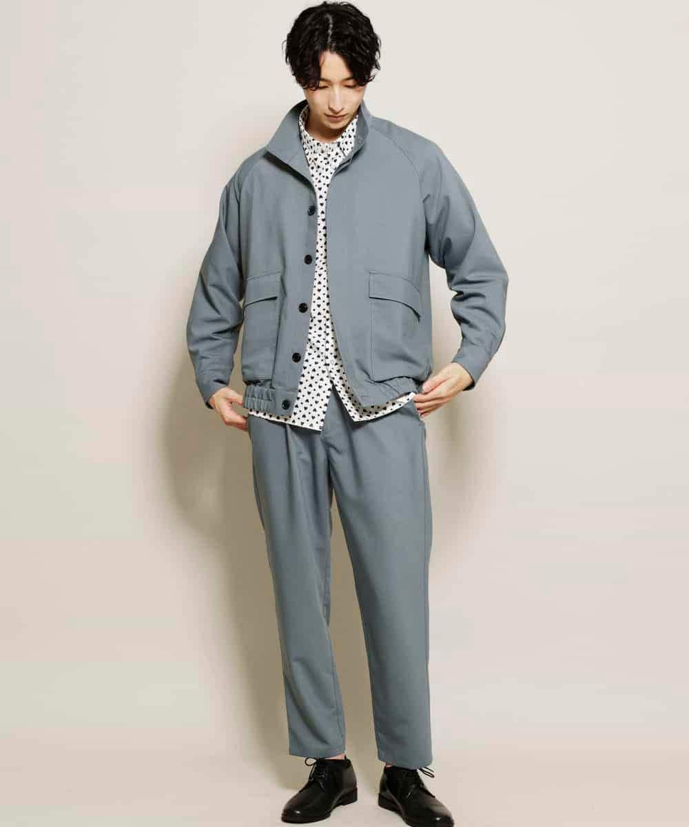 MKJDR31150 MK MICHEL KLEIN HOMME(MKミッシェルクランオム) スタンドブルゾン グリーン