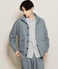 MKJDR31150 MK MICHEL KLEIN HOMME(MKミッシェルクランオム) スタンドブルゾン グリーン