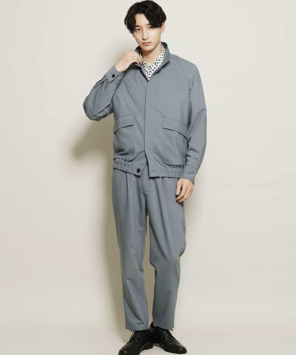 MKJDR31150 MK MICHEL KLEIN HOMME(MKミッシェルクランオム) スタンドブルゾン グリーン