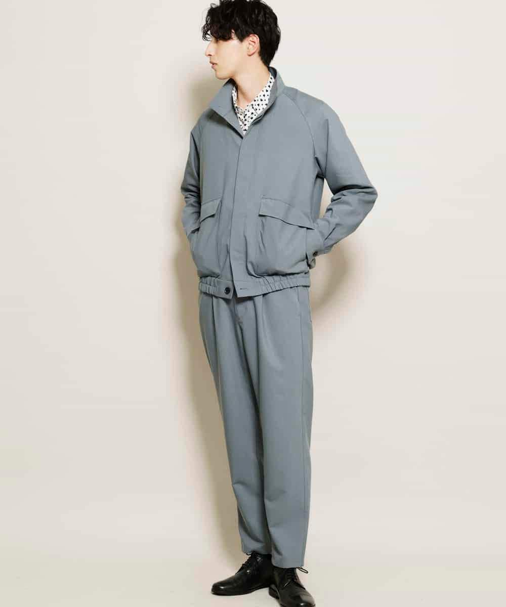 MKJDR31150 MK MICHEL KLEIN HOMME(MKミッシェルクランオム) スタンドブルゾン グリーン