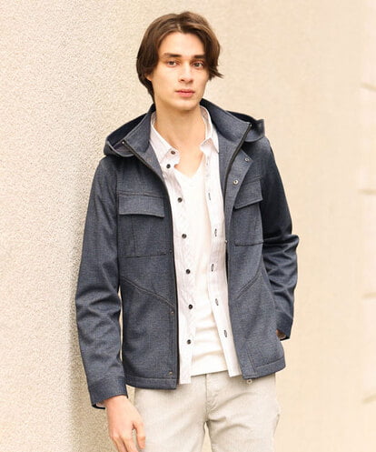 MKJDU10170 MK MICHEL KLEIN HOMME TECフードブルゾン