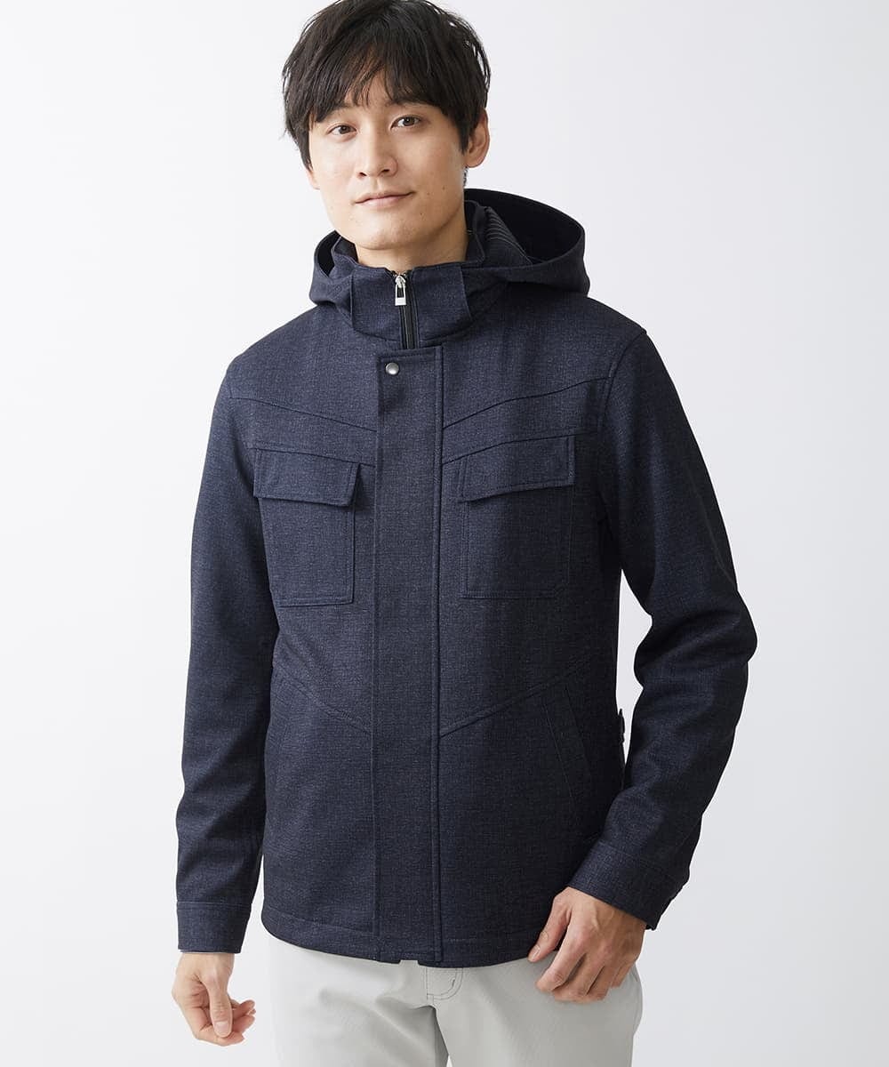 MKJDX10190 MK MICHEL KLEIN HOMME(MKミッシェルクランオム) M-65ブルゾン/TEC EASY JERSY ネイビー(57)