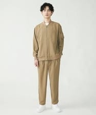 MKJFU88170 MK MICHEL KLEIN HOMME(MKミッシェルクランオム) MA-1ブルゾン / ストレッチバックサテン カーキ(36)