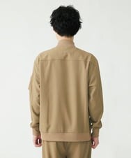 MKJFU88170 MK MICHEL KLEIN HOMME(MKミッシェルクランオム) MA-1ブルゾン / ストレッチバックサテン カーキ(36)