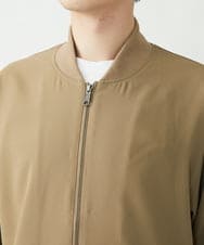 MKJFU88170 MK MICHEL KLEIN HOMME(MKミッシェルクランオム) MA-1ブルゾン / ストレッチバックサテン カーキ(36)