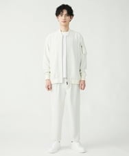 MKJFU88170 MK MICHEL KLEIN HOMME(MKミッシェルクランオム) MA-1ブルゾン / ストレッチバックサテン ホワイト(90)