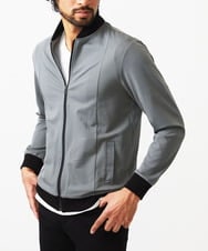 MKJGC07110 MK MICHEL KLEIN HOMME(MKミッシェルクランオム) MA-1ブルゾン / シルキーポンチ グレー(92)