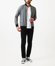 MKJGC07110 MK MICHEL KLEIN HOMME(MKミッシェルクランオム) MA-1ブルゾン / シルキーポンチ グレー(92)