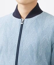 MKJGC08150 MK MICHEL KLEIN HOMME(MKミッシェルクランオム) MA-1ブルゾン / ダイヤジオメトリック ライトブルー