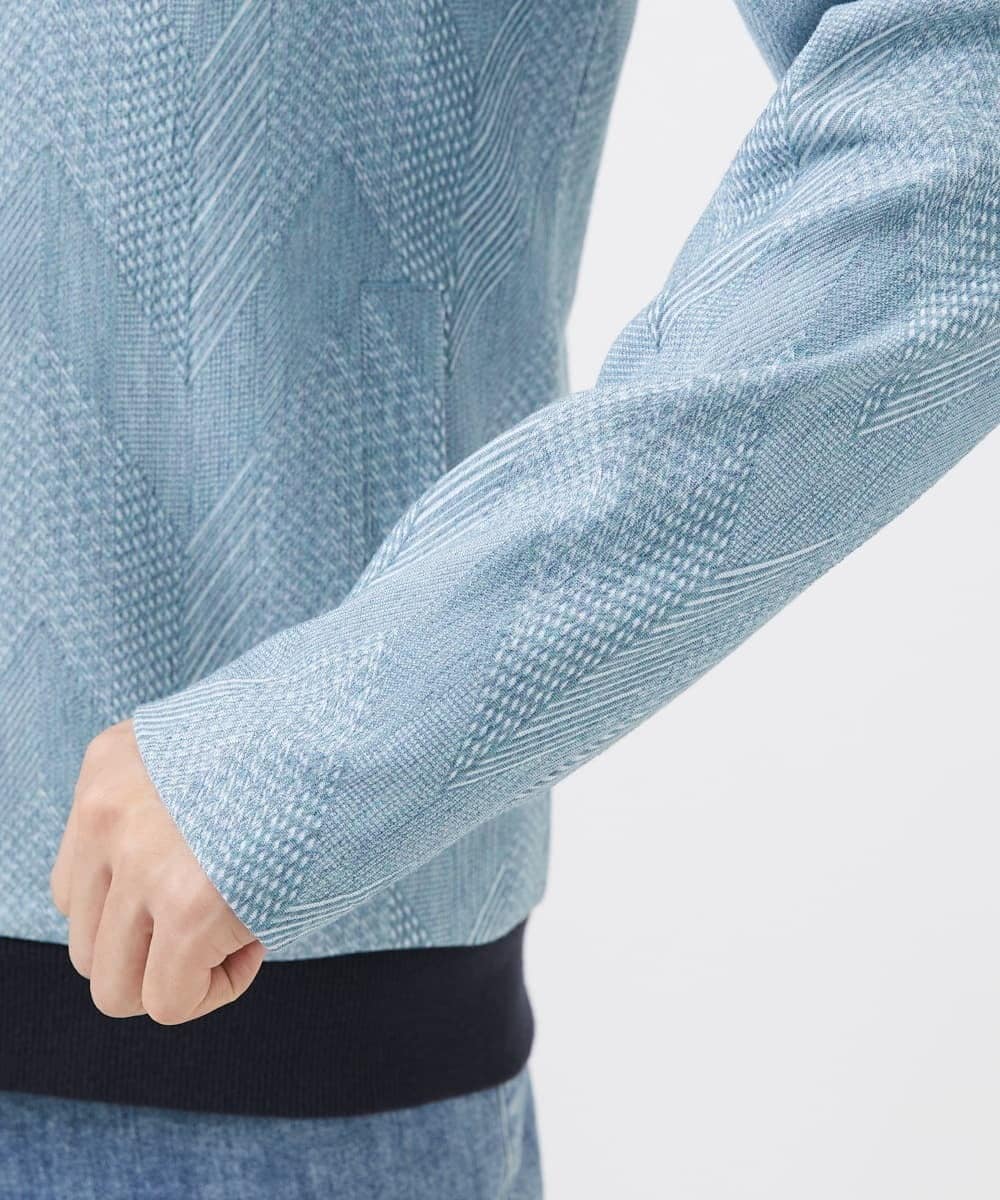 MKJGC08150 MK MICHEL KLEIN HOMME(MKミッシェルクランオム) MA-1ブルゾン / ダイヤジオメトリック ライトブルー