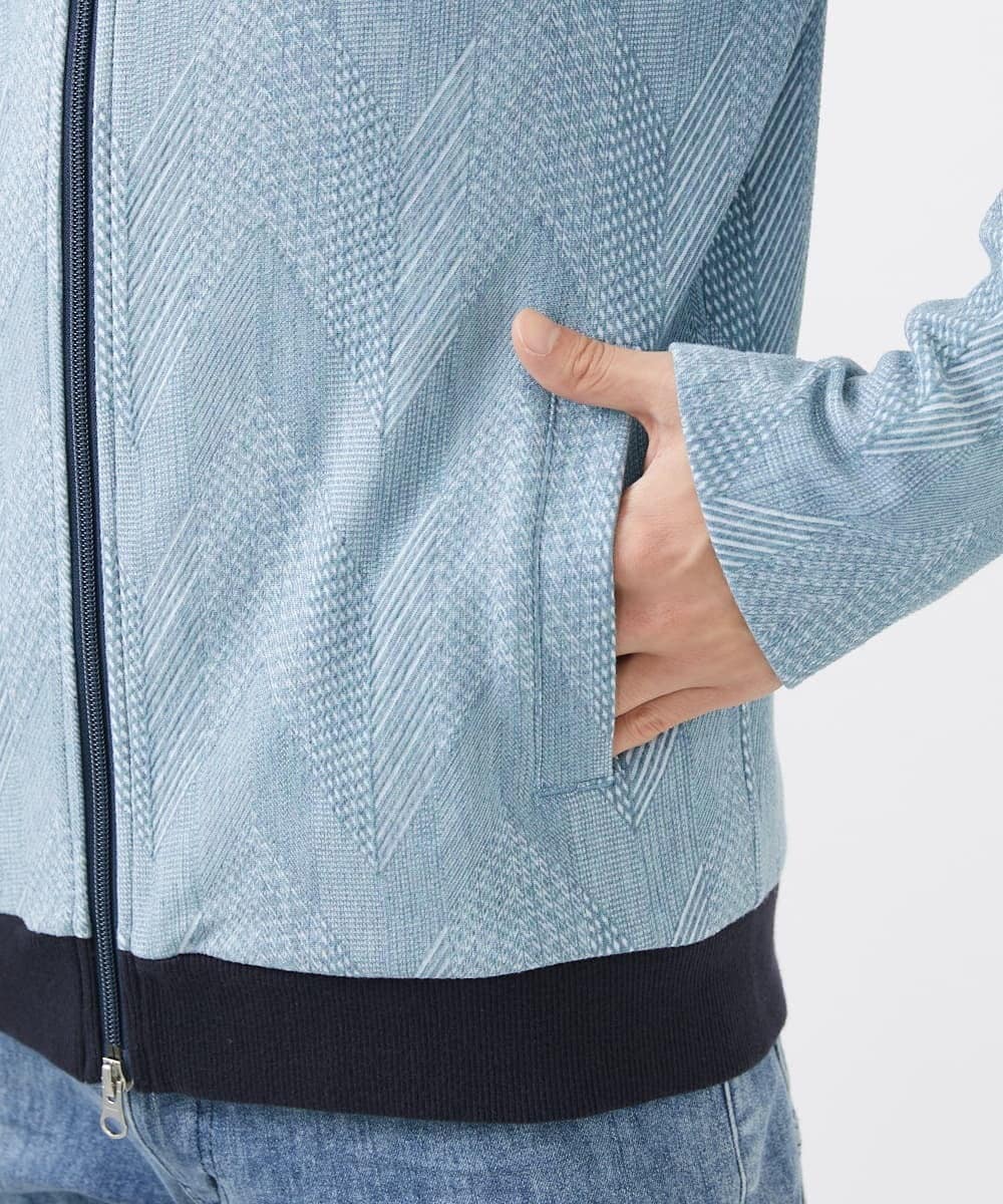 MKJGC08150 MK MICHEL KLEIN HOMME(MKミッシェルクランオム) MA-1ブルゾン / ダイヤジオメトリック ライトブルー