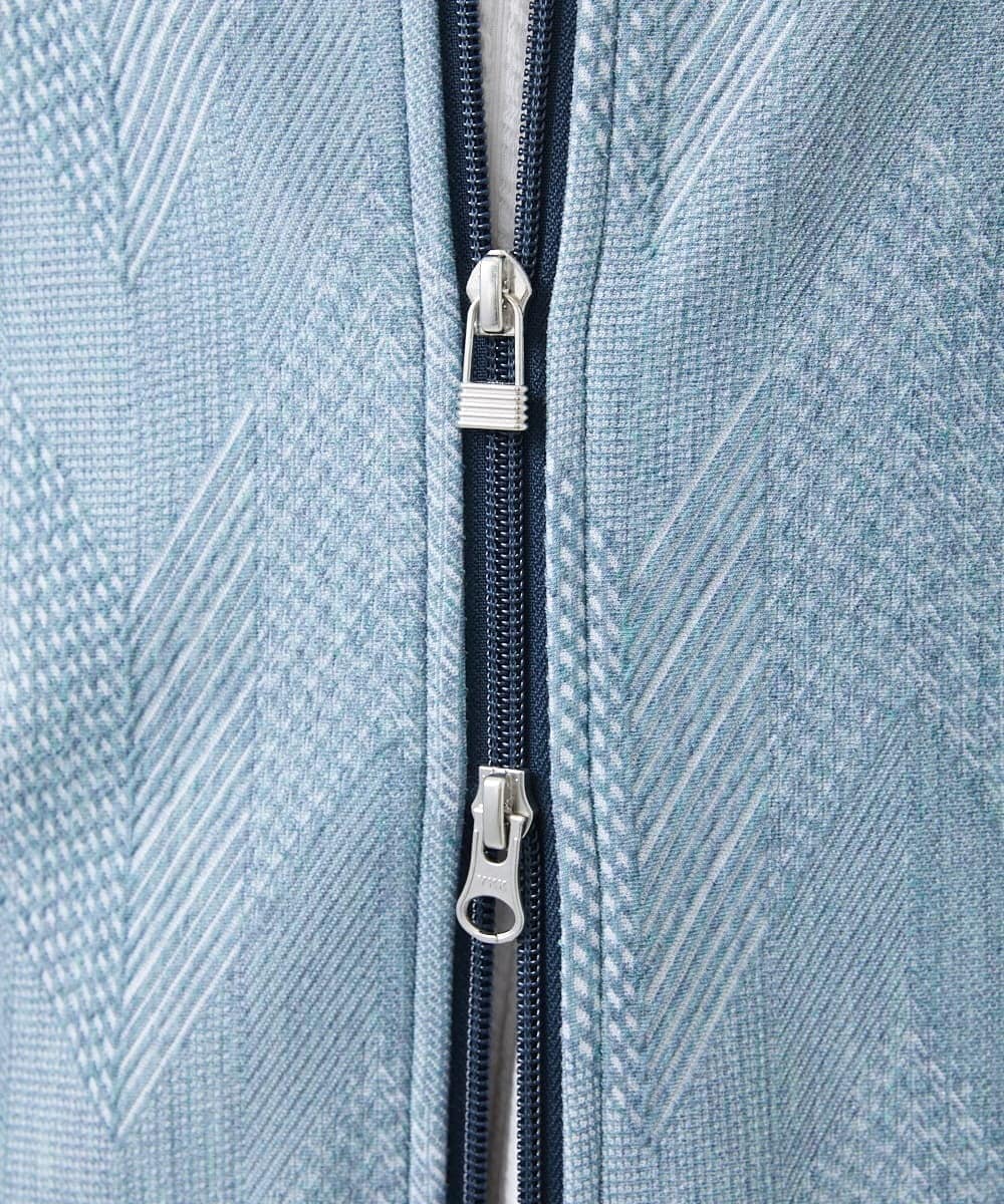 MKJGC08150 MK MICHEL KLEIN HOMME(MKミッシェルクランオム) MA-1ブルゾン / ダイヤジオメトリック ライトブルー