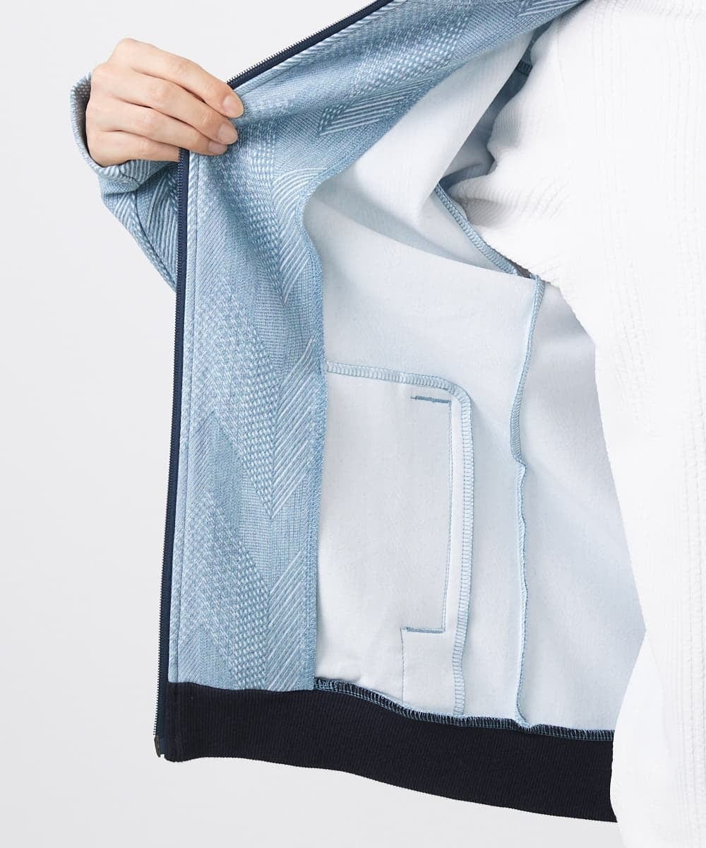 MKJGC08150 MK MICHEL KLEIN HOMME(MKミッシェルクランオム) MA-1ブルゾン / ダイヤジオメトリック ライトブルー