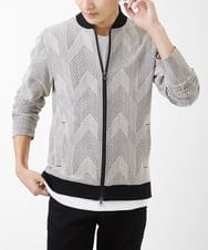 MKJGC08150 MK MICHEL KLEIN HOMME(MKミッシェルクランオム) MA-1ブルゾン / ダイヤジオメトリック ベージュ