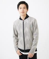 MKJGC08150 MK MICHEL KLEIN HOMME(MKミッシェルクランオム) MA-1ブルゾン / ダイヤジオメトリック ベージュ