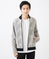 MKJGC08150 MK MICHEL KLEIN HOMME(MKミッシェルクランオム) MA-1ブルゾン / ダイヤジオメトリック ベージュ