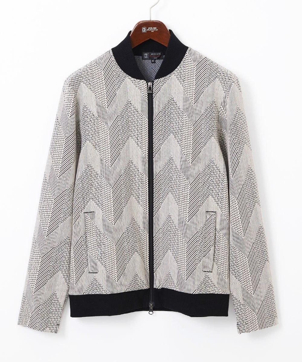 MKJGC08150 MK MICHEL KLEIN HOMME(MKミッシェルクランオム) MA-1ブルゾン / ダイヤジオメトリック ベージュ