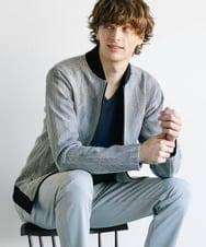 MKJGC08150 MK MICHEL KLEIN HOMME(MKミッシェルクランオム) MA-1ブルゾン / ダイヤジオメトリック ベージュ