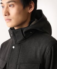 MKJGC10190 MK MICHEL KLEIN HOMME(MKミッシェルクランオム) 【洗える / ストレッチ】M-65ブルゾン / TEC EASY JERSEY2025 カーキ