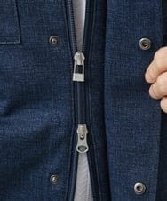 MKJGC10190 MK MICHEL KLEIN HOMME(MKミッシェルクランオム) 【洗える / ストレッチ】M-65ブルゾン / TEC EASY JERSEY2025 ブルー