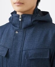 MKJGC10190 MK MICHEL KLEIN HOMME(MKミッシェルクランオム) 【洗える / ストレッチ】M-65ブルゾン / TEC EASY JERSEY2025 ブルー