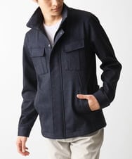 MKJGC10190 MK MICHEL KLEIN HOMME(MKミッシェルクランオム) 【洗える / ストレッチ】M-65ブルゾン / TEC EASY JERSEY2025 ネイビー