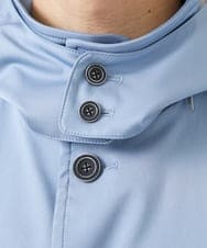 MKJGC12190 MK MICHEL KLEIN HOMME(MKミッシェルクランオム) 【ON/OFF対応】フードショートコート/サテンリバーストレッチ ライトブルー