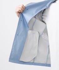 MKJGC12190 MK MICHEL KLEIN HOMME(MKミッシェルクランオム) 【ON/OFF対応】フードショートコート/サテンリバーストレッチ ライトブルー
