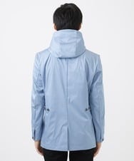 MKJGC12190 MK MICHEL KLEIN HOMME(MKミッシェルクランオム) 【ON/OFF対応】フードショートコート/サテンリバーストレッチ ライトブルー