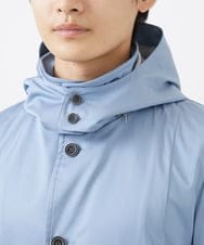MKJGC12190 MK MICHEL KLEIN HOMME(MKミッシェルクランオム) 【ON/OFF対応】フードショートコート/サテンリバーストレッチ ライトブルー