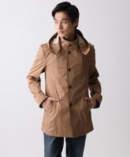 MKJGC12190 MK MICHEL KLEIN HOMME(MKミッシェルクランオム) 【ON/OFF対応】フードショートコート/サテンリバーストレッチ ベージュ