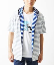 MKJGC17110 MK MICHEL KLEIN HOMME(MKミッシェルクランオム) パーカー / バッグリップボーダー ブルー