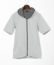 MKJGC17110 MK MICHEL KLEIN HOMME(MKミッシェルクランオム) パーカー / バッグリップボーダー ネイビー