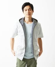 MKJGC17110 MK MICHEL KLEIN HOMME(MKミッシェルクランオム) パーカー / バッグリップボーダー ネイビー