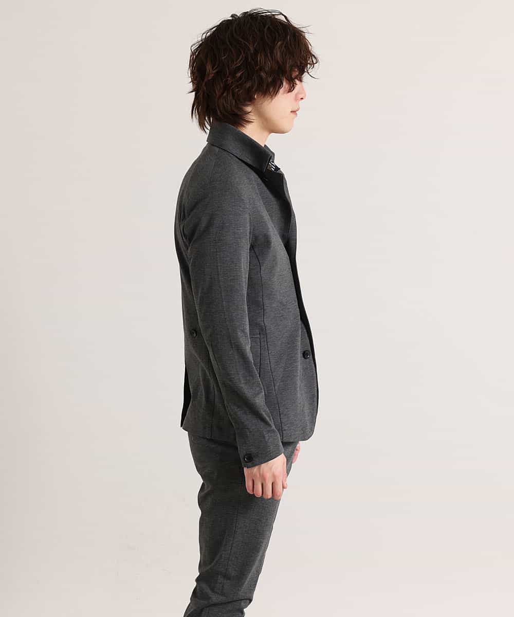 MKJGM64150 MK MICHEL KLEIN HOMME(MKミッシェルクランオム) 【男の黒ジャケット】コンパクトシルキージャケット ダークグレー