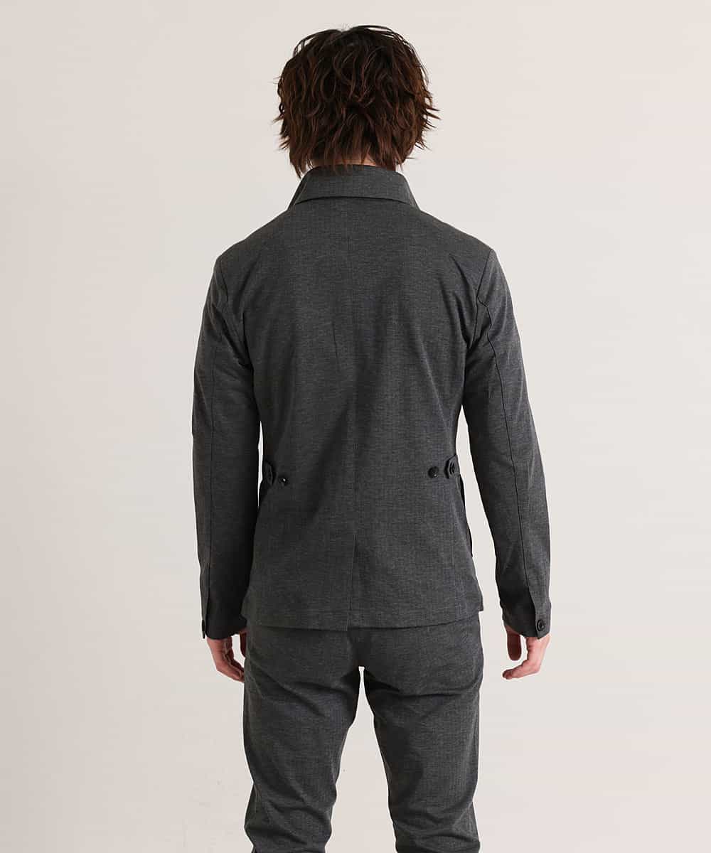 MKJGM64150 MK MICHEL KLEIN HOMME(MKミッシェルクランオム) 【男の黒ジャケット】コンパクトシルキージャケット ダークグレー