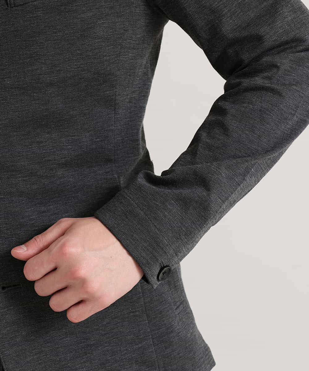 MKJGM64150 MK MICHEL KLEIN HOMME(MKミッシェルクランオム) 【男の黒ジャケット】コンパクトシルキージャケット ダークグレー