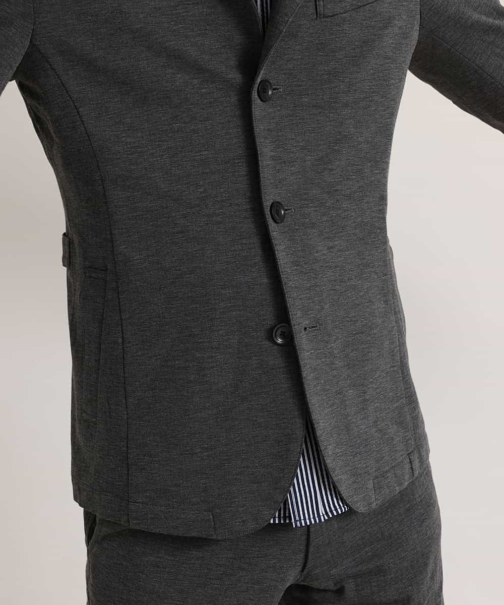MKJGM64150 MK MICHEL KLEIN HOMME(MKミッシェルクランオム) 【男の黒ジャケット】コンパクトシルキージャケット ダークグレー