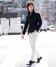 MKJGM64150 MK MICHEL KLEIN HOMME(MKミッシェルクランオム) 【男の黒ジャケット】コンパクトシルキージャケット ブラック