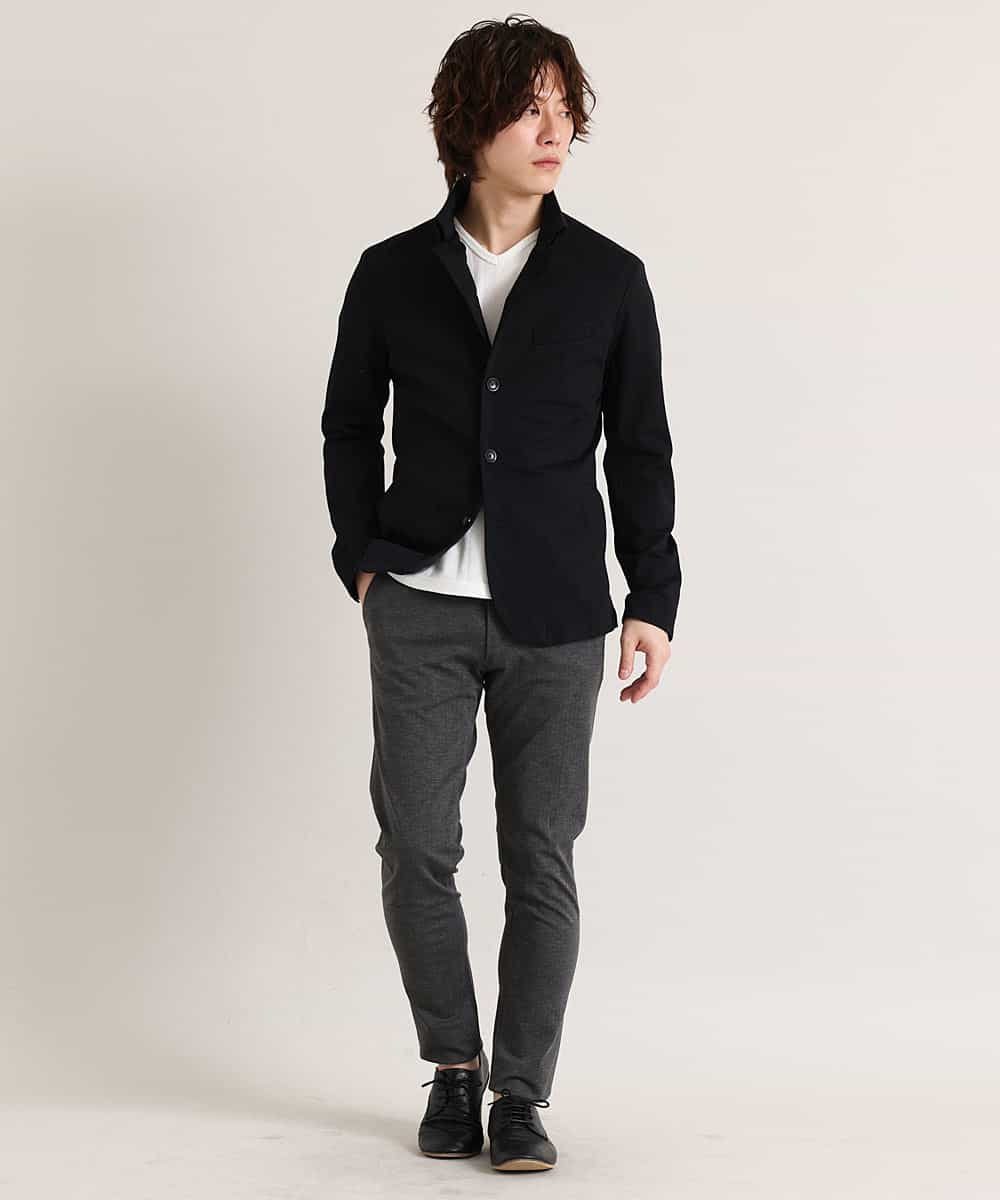 MKJGM64150 MK MICHEL KLEIN HOMME(MKミッシェルクランオム) 【男の黒ジャケット】コンパクトシルキージャケット ブラック