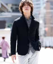 MKJGM64150 MK MICHEL KLEIN HOMME(MKミッシェルクランオム) 【男の黒ジャケット】コンパクトシルキージャケット ブラック