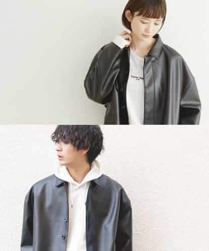 MKJGO41090 MK MICHEL KLEIN HOMME WEB限定商品 春に着れるフェイクレザーブルゾン