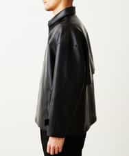 MKJGO41090 MK MICHEL KLEIN HOMME(MKミッシェルクランオム) WEB限定商品 春に着れるフェイクレザーブルゾン ブラック(94)